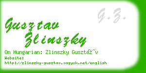 gusztav zlinszky business card